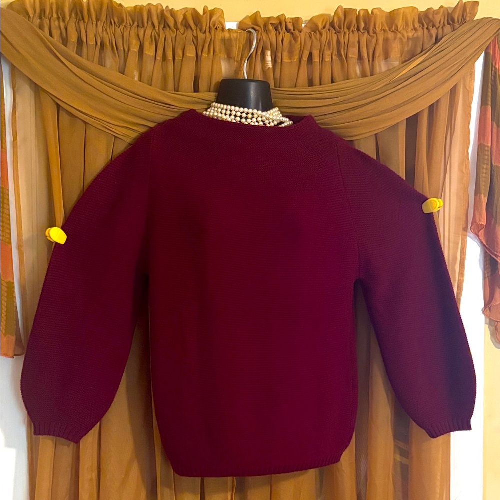 THE RESET R LABEL (NWOT) Maroon Crew Neck Sweater-Size Small